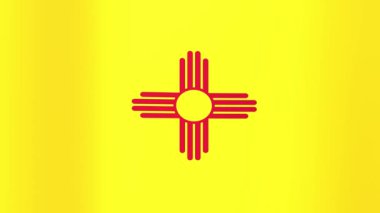 New Mexico Eyaleti bayrağı, ABD. Kusursuz döngü canlandırması