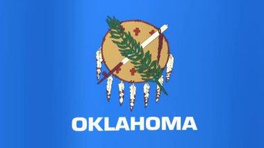 Oklahoma Eyaleti Bayrağı, ABD. Kusursuz döngü canlandırması