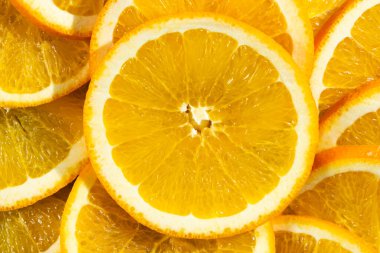 Dilimlenmiş Halkalar Taze Olmuş Turuncu Üst Görünümü