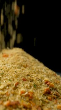 Kuru Sebze Karışımı Yemek Pişirme Yavaş Hareket Dikey.