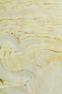 Makro Doku Kesimi Beyaz Lahana, Soyut Sebze Doğal Arkaplan