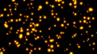 Soyut Parlak Arkaplan, Siyah Arkaplanda Sarı Işıklar