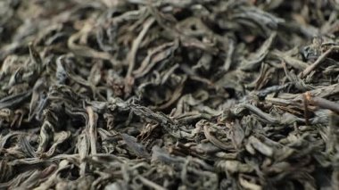 Karanlık ve Çarpık Ruhunu Çay Yaprakları. Saf Seylan Çayı Macro.
