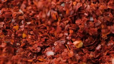 Ground Chili Pepper Yavaş Hareketinin Makro Dokuları.
