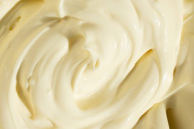 Soyut Gıda Arkaplanı. Döndürülmüş Mayonez Aç.