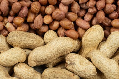 Kabuklu ve Kabuksuz Fıstıklar Yakın plan.