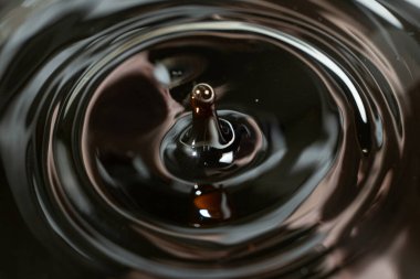 Parlak Koyu Soya Sosu Macro Shot.