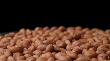 Premium Kaliteli Çiğ Doğal Kabuksuz Kahverengi Fıstıklar. Metin İçin Yer.