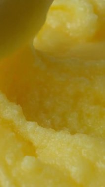 Geleneksel Ghee Tereyağı 'nın Makro Dokusu.