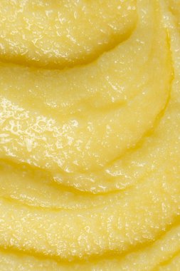 Parlak Altın Ghee Tereyağı Dokusu Üst Görünümü Kapat.