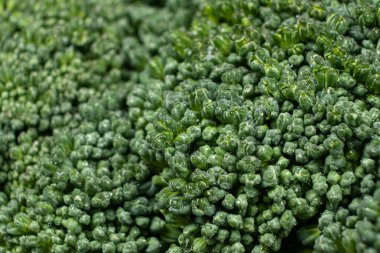 Taze Yeşil Organik Brokoli Macro Görünümü
