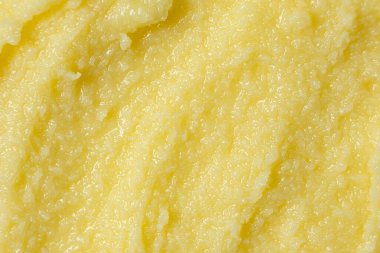 Parlak Altın Ghee Tereyağı Dokusu Üst Görünümü Kapat.