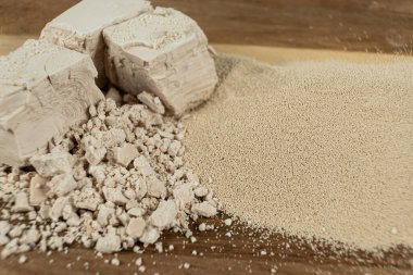 Taze ıslak maya ve Granüler kuru maya karşılaştırması