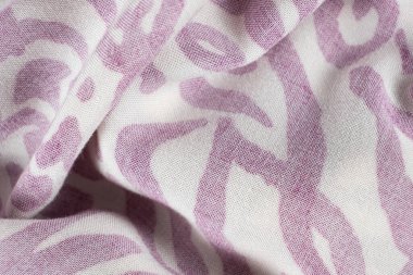 Saf Viscose Kumaş Dokusunun Makro Görünümü.