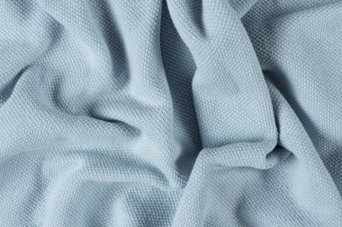 Soyut kumaş mavi pamuk arkaplan makro dokusu.