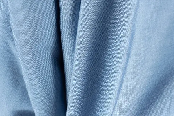 Mavi Polyester Elastane Kumaş Yakın plan.