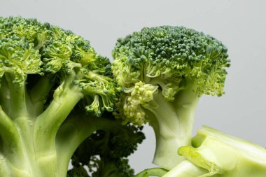 Taze Yeşil Organik Brokoli 'nin Yakın Görüntüsü