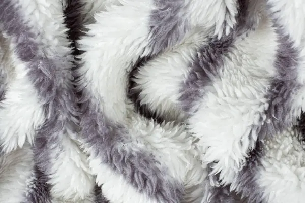 Makro Doku Saf Polyester Çizgili Üst Görünüm.