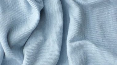 Kumaş Arkaplan Hafif Mavi Kumaş Döndürme Üst Görünümü.