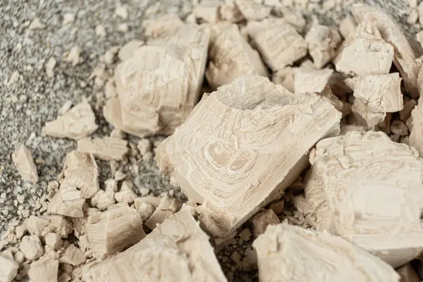 Pişirmek için Taze Sıkıştırılmış Maya Tuğlası.