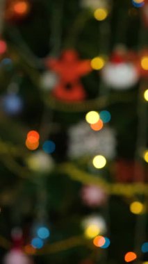 Bulanık Ağaclı Parlayan Noel Işıkları.