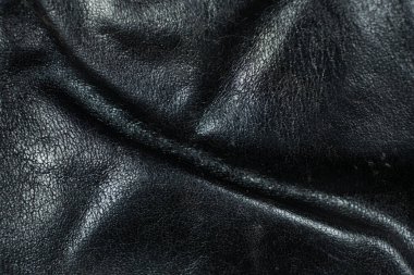 Minimalist Siyah Deri Doku Yakından.