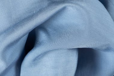 Yumuşak Mavi Esnek Kumaş Polyester ve Elastane Makro