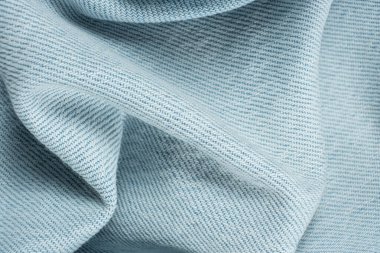 Dalgalı mavi kot kumaş deseni. Kapalı Doku.