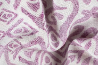 Saf Viscose Kumaş Dokusunun Makro Görünümü.