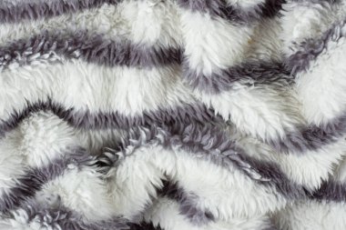 Makro Doku Saf Polyester Çizgili Üst Görünüm.