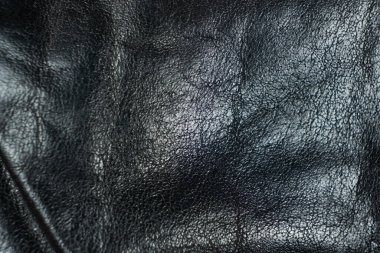 Minimalist Siyah Deri Doku Yakından.