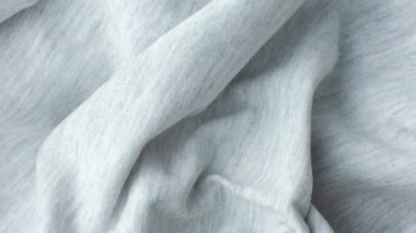 Makro Doku Gri Pamuk Kumaş Üst Görünümü