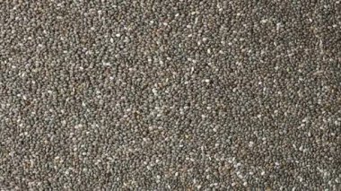 Chia tohumlarının makro dokusu. Doğal Tahıl Arkaplanı