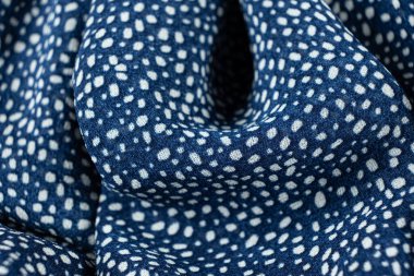 Makro Doku Polyester Mavi Kumaş.