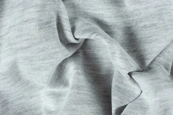 Makro Doku Gri Pamuk Kumaş Üst Görünümü