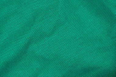 Soyut Yeşil Zümrüt Pamuk Tekstil Yüzey Üst Görünümünün Yakın Çekimi.