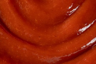Yumuşak ketçap desenli Macro shot. Mutfak Kırmızı Sos Arkaplanı