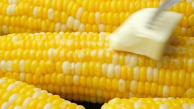 Sıcak Mısır Koçanları Kremalı Tereyağı ile Kaplanmış