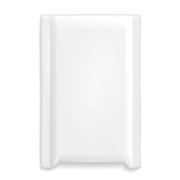Mockup保護郵便用ホワイトバッグパックラッパー 小包封筒メールライト バブルライン 白を基調としたイラスト テンプレートをモックアップあなたのデザインの準備ができました ベクトルEps10 — ストックベクタ