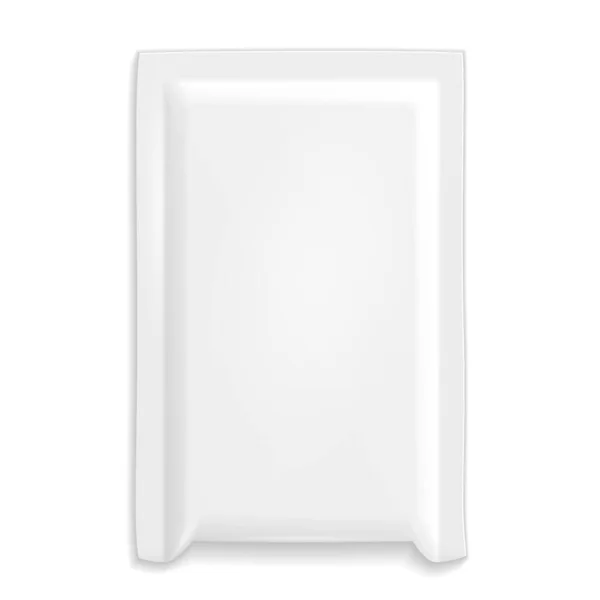 Mockup保護郵便用ホワイトバッグパックラッパー 小包封筒メールライト バブルライン 白を基調としたイラスト テンプレートをモックアップあなたのデザインの準備ができました ベクトルEps10 — ストックベクタ