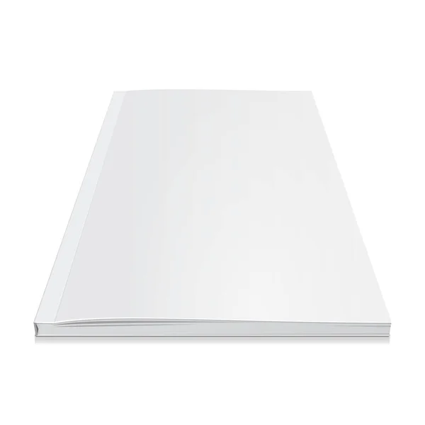 Mockup Blanco Cover Van Magazine Boek Brochure Afbeelding Geïsoleerd Witte — Stockvector