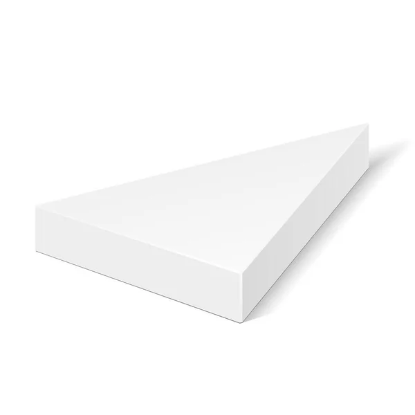 用于食品 礼品或其他产品的调校白色硬纸板三角盒包装 白色背景下的孤立说明 为您的设计准备模板 产品包装矢量Eps10 — 图库矢量图片