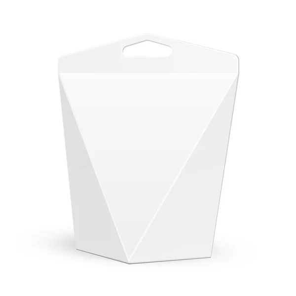 白色纸板携带盒袋包装食品 礼物或其他产品 孤立在白色背景上的插图 模拟了模板准备好您的设计 产品包装矢量 Eps10 — 图库矢量图片