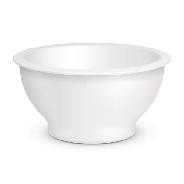 Open Cup Tub Food Plastic Container Deser Jogurt Lody Śmietanka — Wektor stockowy