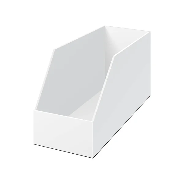 Pos Poiカードブランク空ディスプレイショーボックスホルダー用広告チラシ リーフレット 白を基調としたイラスト テンプレートをモックアップあなたのデザインの準備ができました ベクトルEps10 — ストックベクタ
