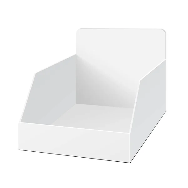 Pos Poi Karton Leere Displaybox Halter Für Werbeflyer Faltblätter Produkte — Stockvektor