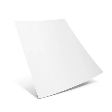 Mockup Blank Paper Leaflet, Flyer, Broadsheet, Flier, Follicle, Leaf With Shadows. On Gray Dark Background Isolated. Mock Up Template Ready For Your Design. Vector EPS10