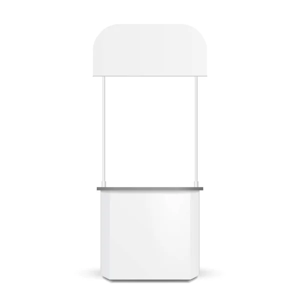 Pos Blanco Poi Blank Empty Retail Stand Stall Bar Display — Archivo Imágenes Vectoriales