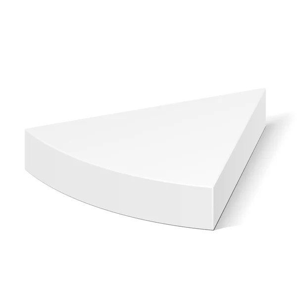 Макет Белый Картонный Треугольный Ящик Упаковки Пищевых Продуктов Подарков Других — стоковый вектор