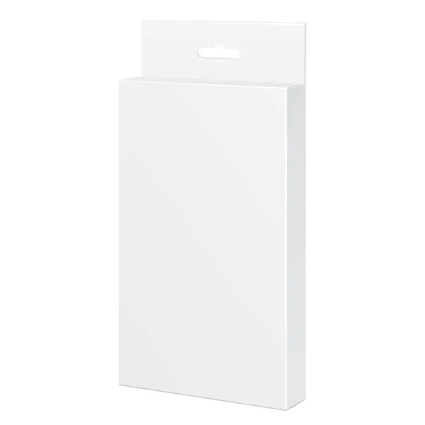 Boîte Emballage Produits Mockup White Pour Crayons Stylos Stylos Feutre — Image vectorielle